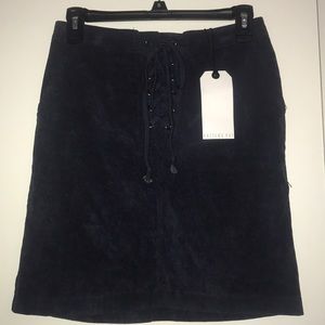 Navy Blue Corduroy Skirt